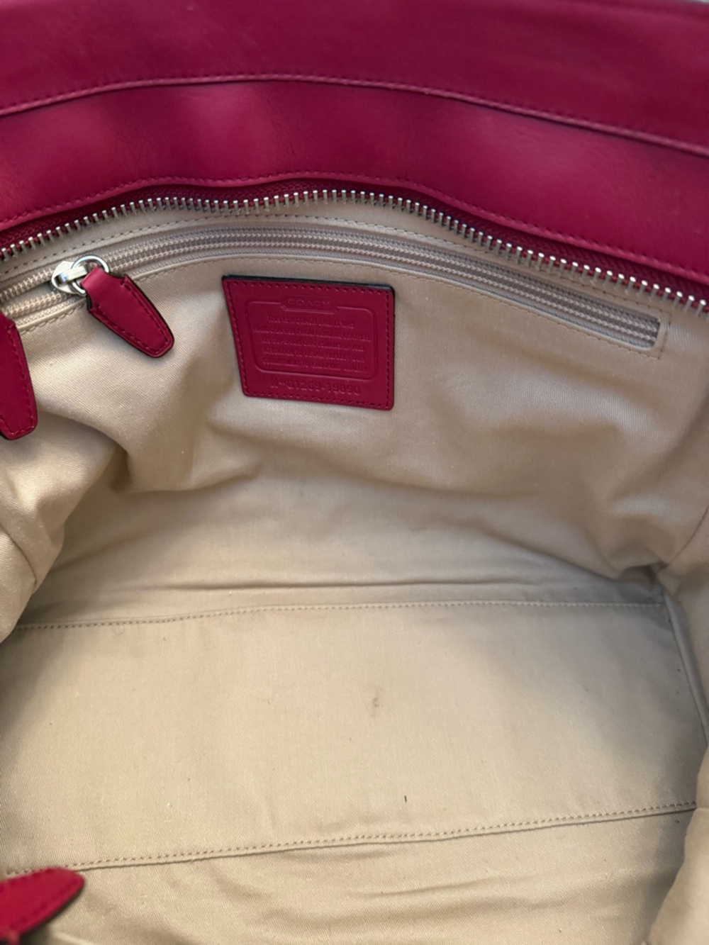 Coach 19890 dark red leather legacy medium, Candace tote shoulder bag - Picture 8 of 16